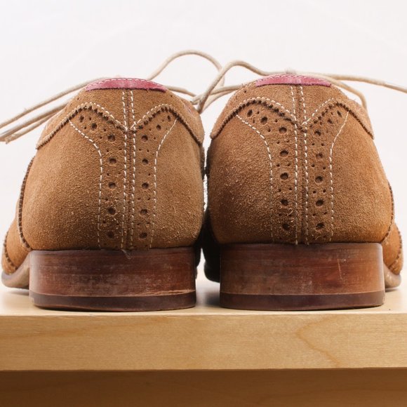 Ted Baker Men's Shoe Suede Oalvinn Oxford Sz 9 Perforated Wingtip Brogue - Picture 4 of 8